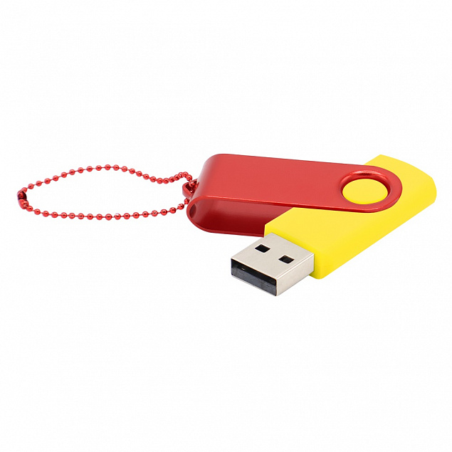 Флешка Designer To Go 2.0 USB 16Gb, желтый/красный с логотипом в Самаре заказать по выгодной цене в кибермаркете AvroraStore