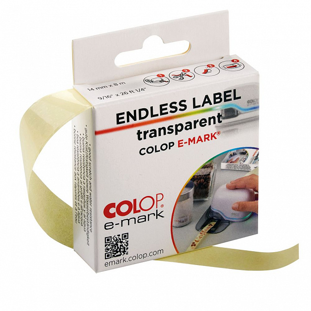 Клейкая лента для принтера Colop e-mark, прозрачная с логотипом в Самаре заказать по выгодной цене в кибермаркете AvroraStore