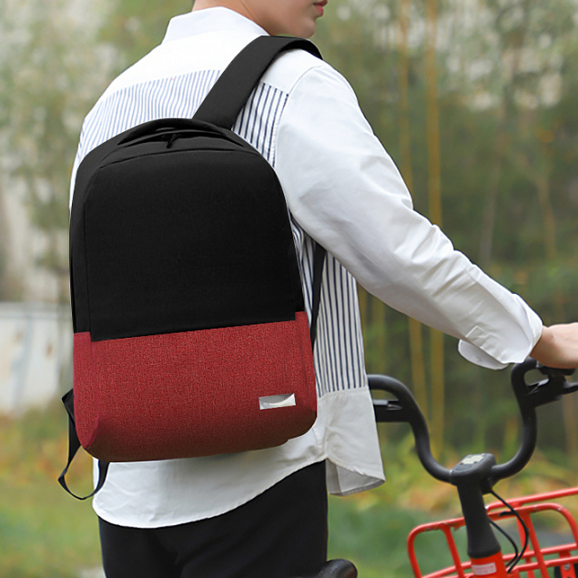 Рюкзак Burban, чёрно-красный с логотипом в Самаре заказать по выгодной цене в кибермаркете AvroraStore