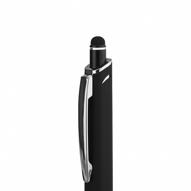 Шариковая ручка Quattro, черная с логотипом в Самаре заказать по выгодной цене в кибермаркете AvroraStore