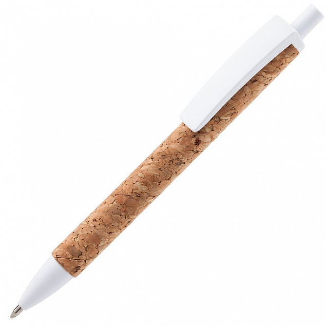 Ручка шариковая Grapho, белая с логотипом в Самаре заказать по выгодной цене в кибермаркете AvroraStore