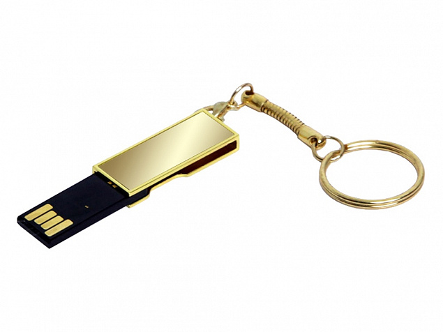 USB 2.0- флешка на 16 Гб с поворотным механизмом и зеркальным покрытием с логотипом в Самаре заказать по выгодной цене в кибермаркете AvroraStore