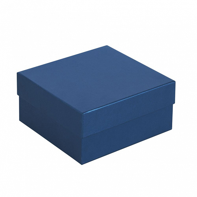 Коробка Satin, малая, синяя с логотипом в Самаре заказать по выгодной цене в кибермаркете AvroraStore
