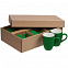 Набор кружек Good Morning c покрытием софт-тач, зеленый с логотипом в Самаре заказать по выгодной цене в кибермаркете AvroraStore