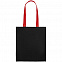 Холщовая сумка BrighTone, черная с красными ручками с логотипом в Самаре заказать по выгодной цене в кибермаркете AvroraStore