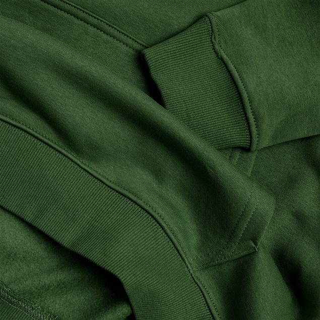 Толстовка унисекс Stellar, темно-зеленая с логотипом в Самаре заказать по выгодной цене в кибермаркете AvroraStore