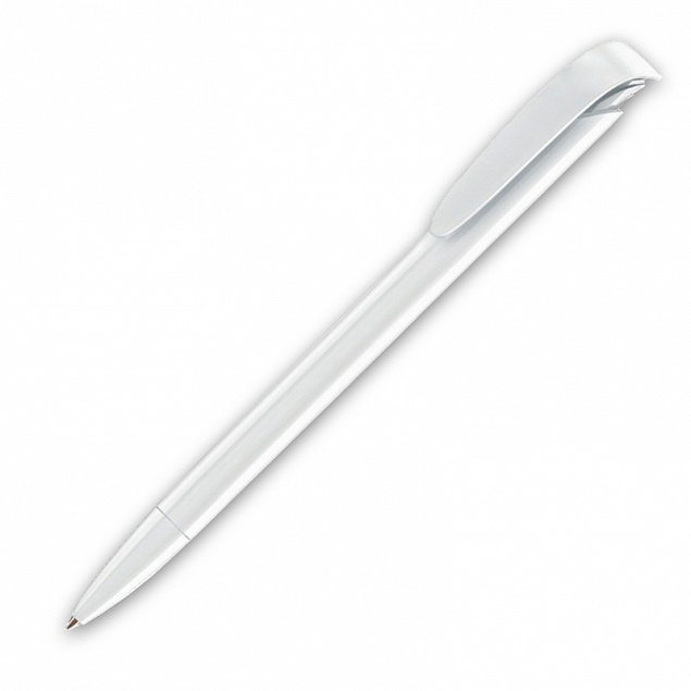 Ручка шариковая JONA, белый с логотипом в Самаре заказать по выгодной цене в кибермаркете AvroraStore