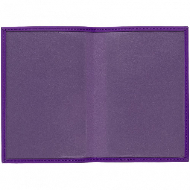 Обложка для паспорта Shall, фиолетовая с логотипом в Самаре заказать по выгодной цене в кибермаркете AvroraStore
