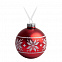 Елочный шар «Скандинавский узор», 8 см, красный с логотипом в Самаре заказать по выгодной цене в кибермаркете AvroraStore