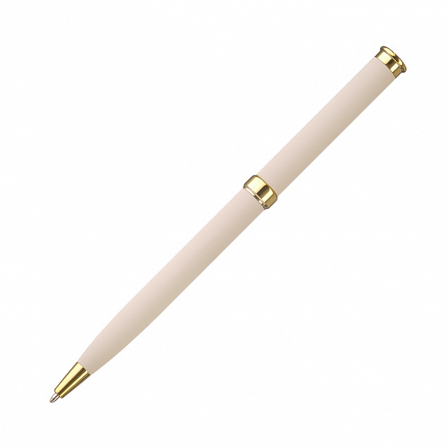 Шариковая ручка Benua, бежевая/позолота с логотипом в Самаре заказать по выгодной цене в кибермаркете AvroraStore