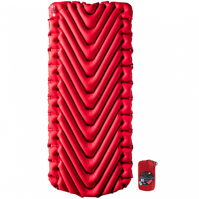 Надувной коврик Insulated Static V Luxe, красный с логотипом в Самаре заказать по выгодной цене в кибермаркете AvroraStore