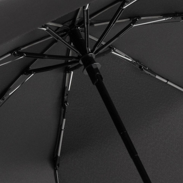 Зонт складной AOC Mini с цветными спицами, серый с логотипом в Самаре заказать по выгодной цене в кибермаркете AvroraStore