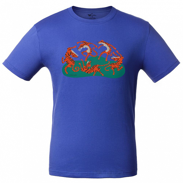 Футболка Tigerdance, ярко-синяя с логотипом в Самаре заказать по выгодной цене в кибермаркете AvroraStore