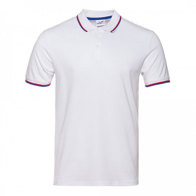 Рубашка поло StanRussian Белый с логотипом в Самаре заказать по выгодной цене в кибермаркете AvroraStore