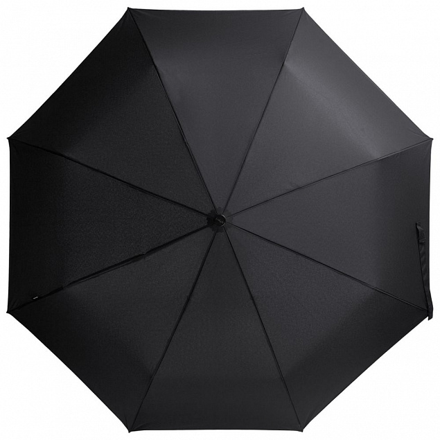 Зонт складной Floyd с кольцом, черный с логотипом в Самаре заказать по выгодной цене в кибермаркете AvroraStore