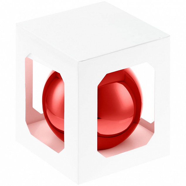 Елочный шар Finery Gloss, 10 см, глянцевый красный с логотипом в Самаре заказать по выгодной цене в кибермаркете AvroraStore