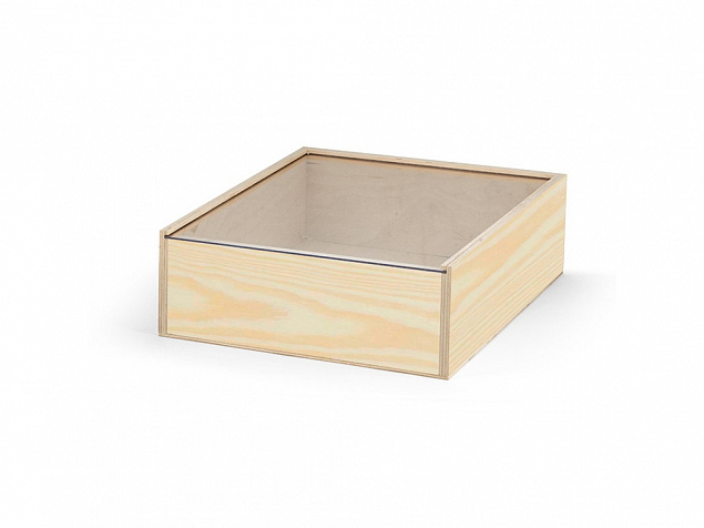 Деревянная коробка «BOXIE CLEAR L» с логотипом в Самаре заказать по выгодной цене в кибермаркете AvroraStore