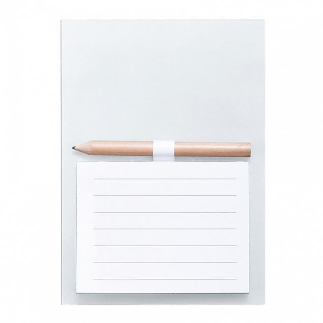 Блокнот с магнитом YAKARI, 40 листов, карандаш в комплекте, белый, картон с логотипом в Самаре заказать по выгодной цене в кибермаркете AvroraStore