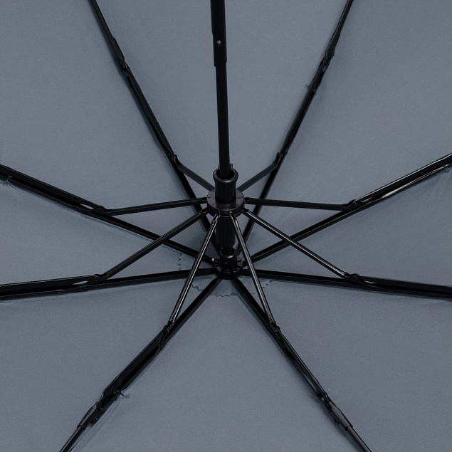 Зонт складной Fillit, серый с логотипом в Самаре заказать по выгодной цене в кибермаркете AvroraStore