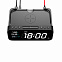 Настольные часы 6в1 с беспроводной зарядкой 10W, Orion, черный цвет с логотипом в Самаре заказать по выгодной цене в кибермаркете AvroraStore