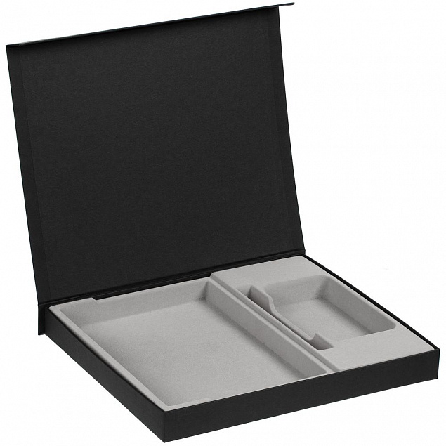 Коробка под ежедневник, аккумулятор и ручку Daily, черная с логотипом в Самаре заказать по выгодной цене в кибермаркете AvroraStore
