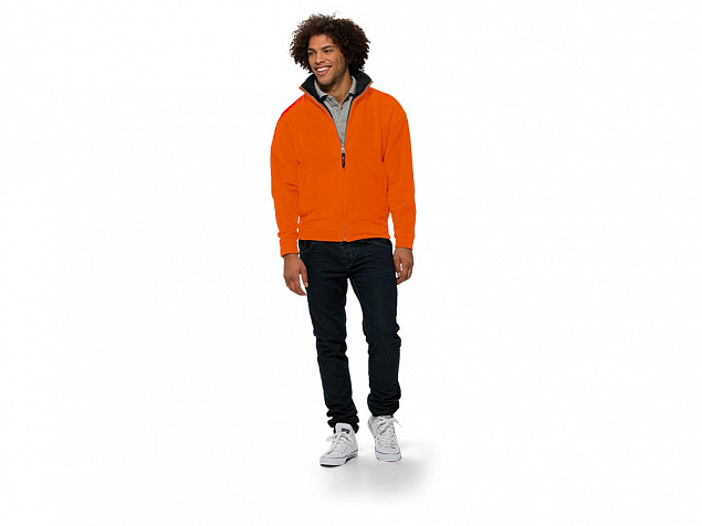 Куртка флисовая Nashville мужская, оранжевый/черный с логотипом в Самаре заказать по выгодной цене в кибермаркете AvroraStore