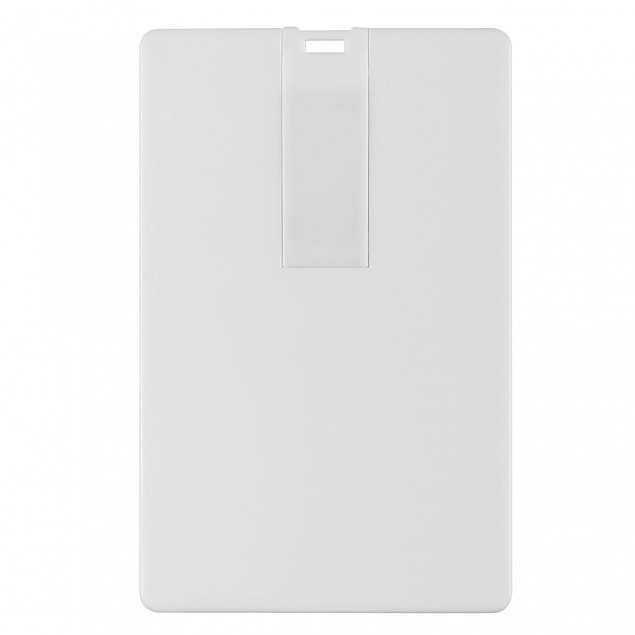 Флешка Card, 16 Гб, белая с логотипом в Самаре заказать по выгодной цене в кибермаркете AvroraStore