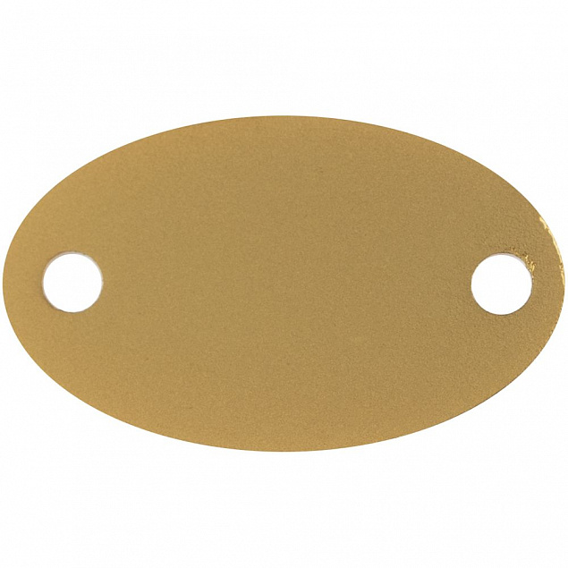 Шильдик металлический Alfa Oval, золотистый с логотипом в Самаре заказать по выгодной цене в кибермаркете AvroraStore