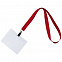 Лента для бейджа Neckband, красный с логотипом в Самаре заказать по выгодной цене в кибермаркете AvroraStore