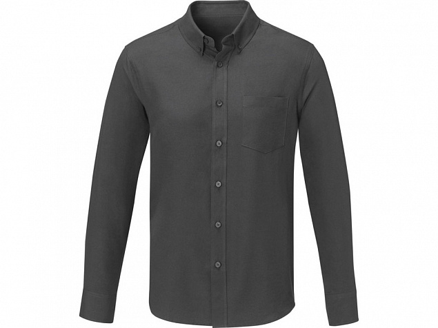 Pollux Мужская рубашка с длинными рукавами, storm grey с логотипом в Самаре заказать по выгодной цене в кибермаркете AvroraStore
