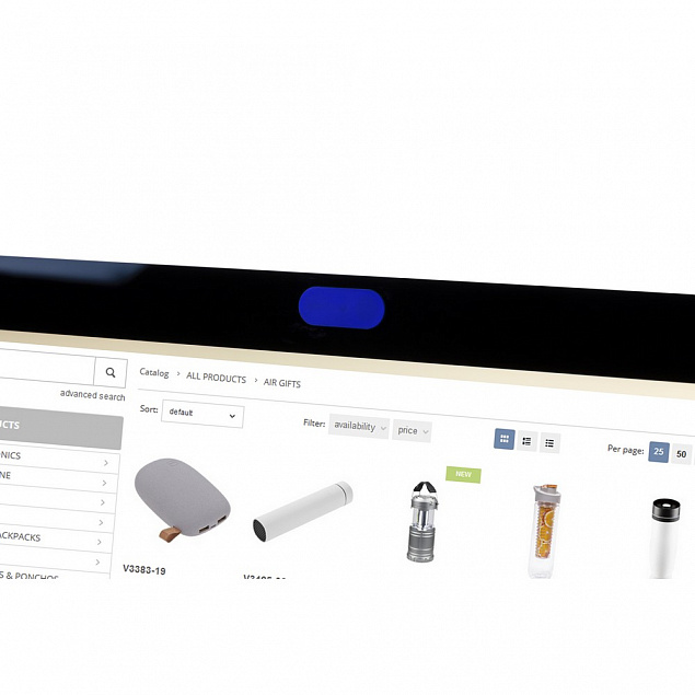 Блокиратор веб-камеры,серый с логотипом в Самаре заказать по выгодной цене в кибермаркете AvroraStore