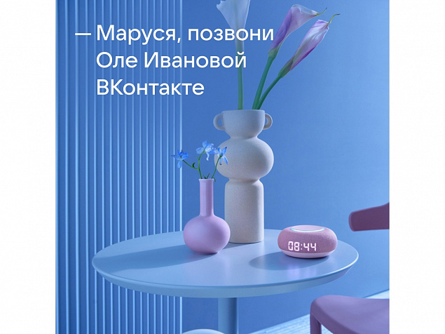 Умная колонка «Капсула Мини» с голосовым помощником Марусей с логотипом в Самаре заказать по выгодной цене в кибермаркете AvroraStore