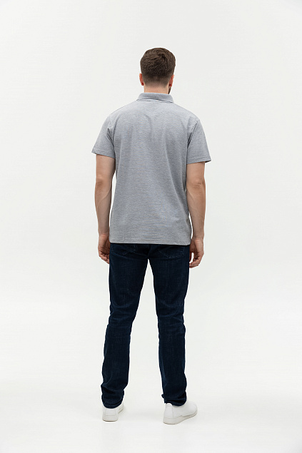 Рубашка поло мужская STAN хлопок/полиэстер 185, 04 Серый меланж с логотипом в Самаре заказать по выгодной цене в кибермаркете AvroraStore