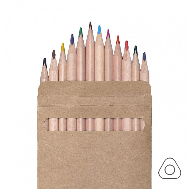 Набор цветных карандашей KINDERLINE middlel,12 цветов, дерево, картон с логотипом в Самаре заказать по выгодной цене в кибермаркете AvroraStore