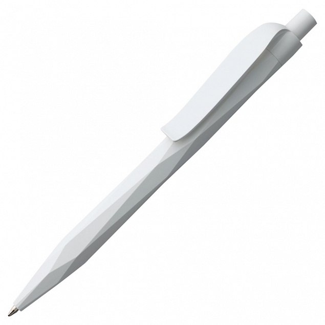 Ручка шариковая Prodir QS20 PMP-P, белая с логотипом в Самаре заказать по выгодной цене в кибермаркете AvroraStore
