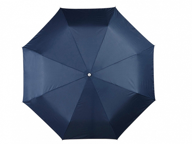 Зонт складной Линц, механический 21, темно-синий с логотипом в Самаре заказать по выгодной цене в кибермаркете AvroraStore