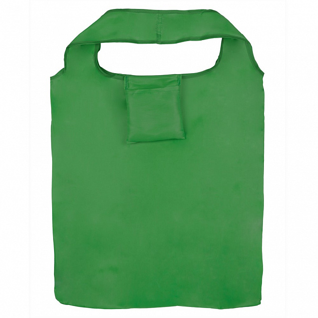 Складная сумка-шоппер из RPET,зеленая с логотипом в Самаре заказать по выгодной цене в кибермаркете AvroraStore