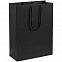 Пакет бумажный Porta XL, черный с логотипом в Самаре заказать по выгодной цене в кибермаркете AvroraStore