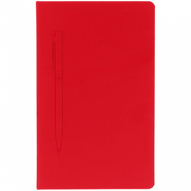 Ежедневник Magnet Shall с ручкой, красный с логотипом в Самаре заказать по выгодной цене в кибермаркете AvroraStore