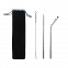 Набор многоразовых трубочек Оnlycofer black (стальной) с логотипом в Самаре заказать по выгодной цене в кибермаркете AvroraStore