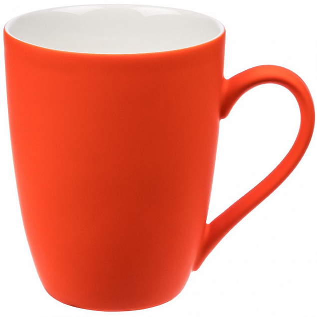 Кружка Good Morning с покрытием софт-тач, оранжевая с логотипом в Самаре заказать по выгодной цене в кибермаркете AvroraStore