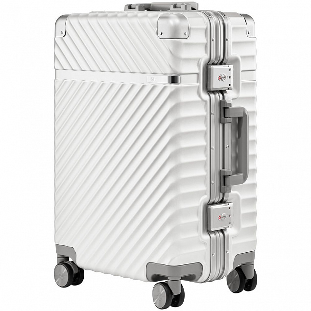Чемодан Aluminum Frame PC Luggage V1, белый с логотипом в Самаре заказать по выгодной цене в кибермаркете AvroraStore