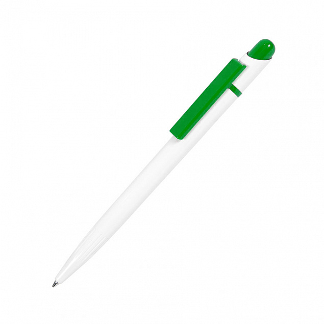 MIR, ручка шариковая, зеленый/белый, пластик с логотипом в Самаре заказать по выгодной цене в кибермаркете AvroraStore