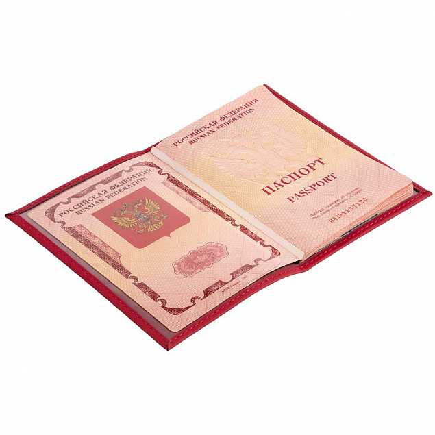 Обложка для паспорта Shall, красная с логотипом в Самаре заказать по выгодной цене в кибермаркете AvroraStore