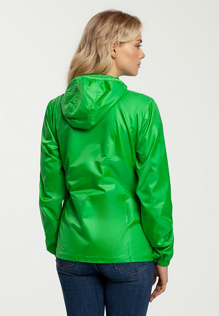 Ветровка женская FASTPLANT зеленое яблоко с логотипом в Самаре заказать по выгодной цене в кибермаркете AvroraStore