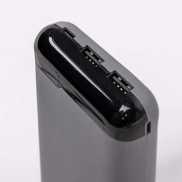 Универсальный аккумулятор OMG Num 20 (20000 мАч), серый, 14,6х7.0х2,75 см с логотипом в Самаре заказать по выгодной цене в кибермаркете AvroraStore