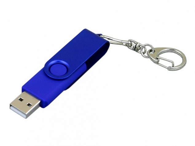 USB 2.0- флешка промо на 32 Гб с поворотным механизмом и однотонным металлическим клипом с логотипом в Самаре заказать по выгодной цене в кибермаркете AvroraStore