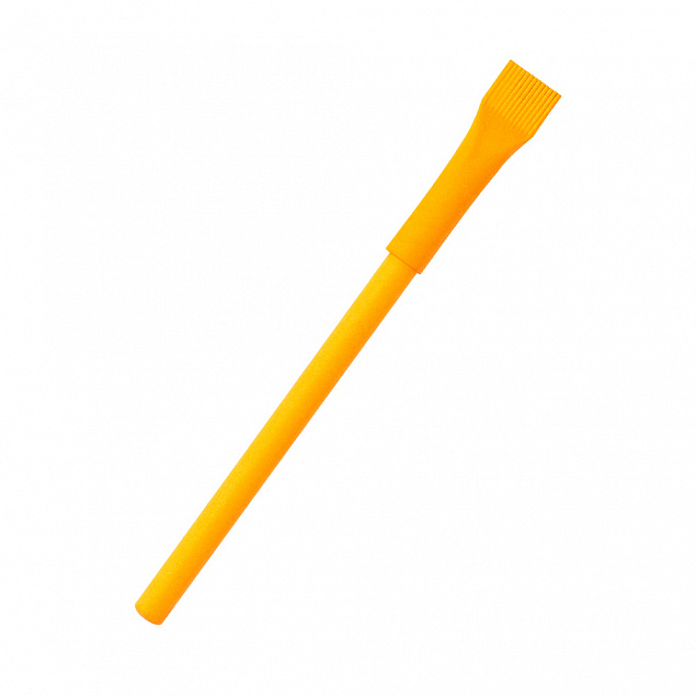Ручка картонная Greta с колпачком - Оранжевый OO с логотипом в Самаре заказать по выгодной цене в кибермаркете AvroraStore