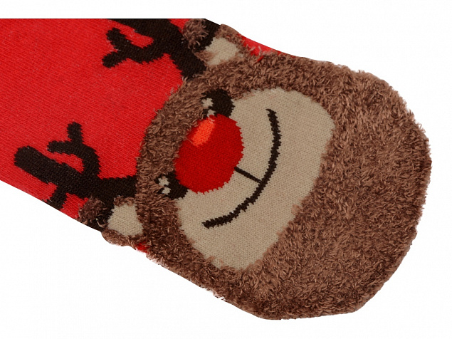 Набор носков с рождественской символикой в мешке мужские, 2 пары, красный с логотипом в Самаре заказать по выгодной цене в кибермаркете AvroraStore