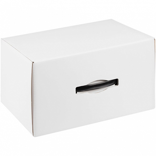Коробка Matter High Light, белая с черной ручкой с логотипом в Самаре заказать по выгодной цене в кибермаркете AvroraStore